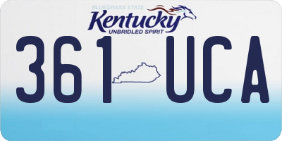 KY license plate 361UCA