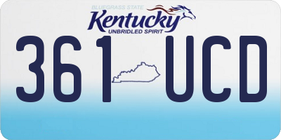 KY license plate 361UCD