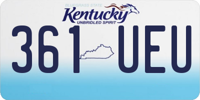 KY license plate 361UEU