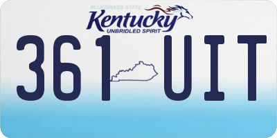 KY license plate 361UIT