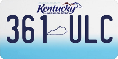 KY license plate 361ULC