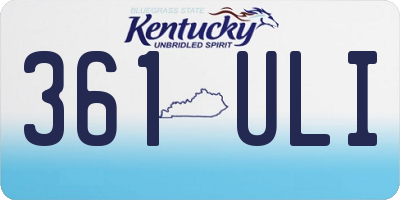KY license plate 361ULI
