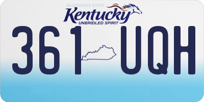 KY license plate 361UQH