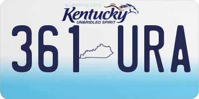 KY license plate 361URA