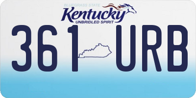 KY license plate 361URB