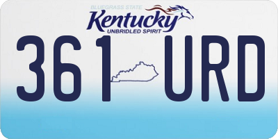 KY license plate 361URD