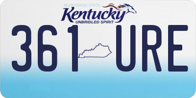 KY license plate 361URE