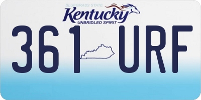 KY license plate 361URF