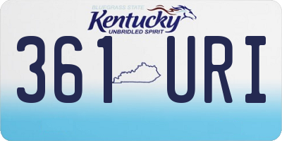 KY license plate 361URI