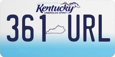 KY license plate 361URL