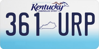 KY license plate 361URP