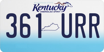 KY license plate 361URR