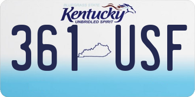 KY license plate 361USF