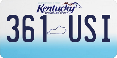 KY license plate 361USI