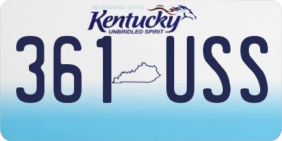KY license plate 361USS