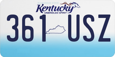 KY license plate 361USZ