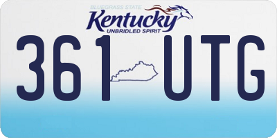 KY license plate 361UTG