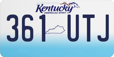 KY license plate 361UTJ