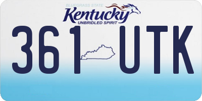 KY license plate 361UTK