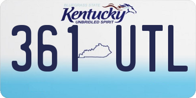 KY license plate 361UTL