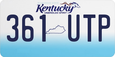 KY license plate 361UTP