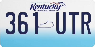 KY license plate 361UTR