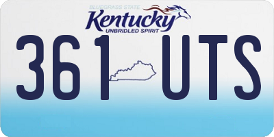 KY license plate 361UTS