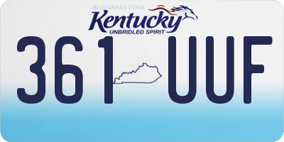 KY license plate 361UUF