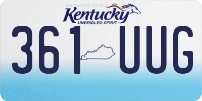 KY license plate 361UUG