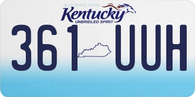 KY license plate 361UUH