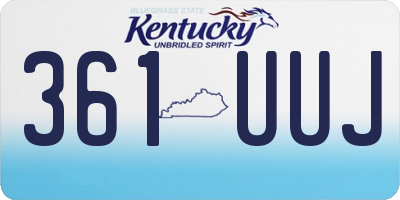 KY license plate 361UUJ