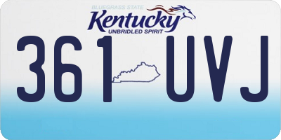 KY license plate 361UVJ