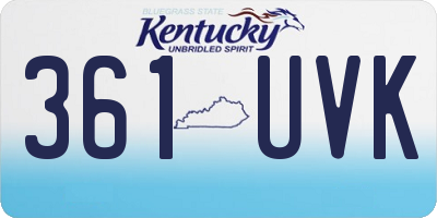 KY license plate 361UVK