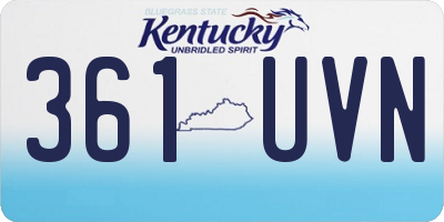 KY license plate 361UVN