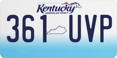 KY license plate 361UVP