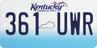 KY license plate 361UWR