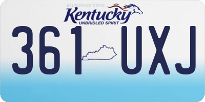 KY license plate 361UXJ