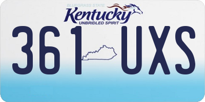 KY license plate 361UXS