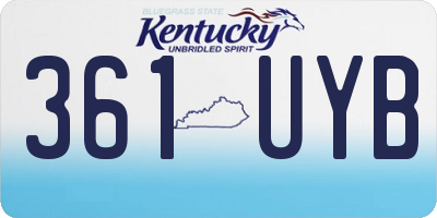 KY license plate 361UYB