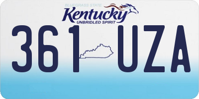 KY license plate 361UZA