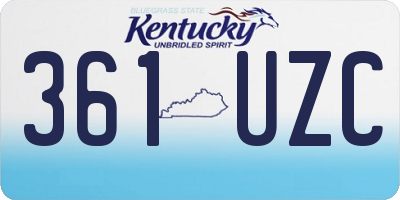 KY license plate 361UZC