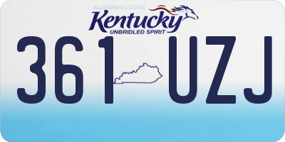 KY license plate 361UZJ