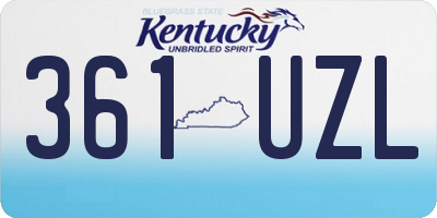 KY license plate 361UZL