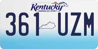 KY license plate 361UZM