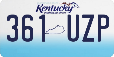 KY license plate 361UZP