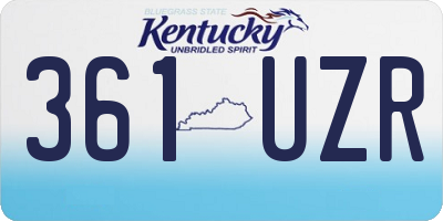 KY license plate 361UZR