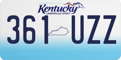 KY license plate 361UZZ