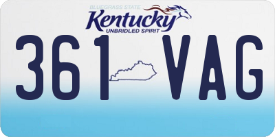 KY license plate 361VAG