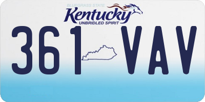 KY license plate 361VAV