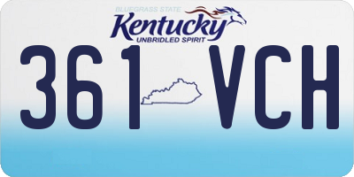 KY license plate 361VCH